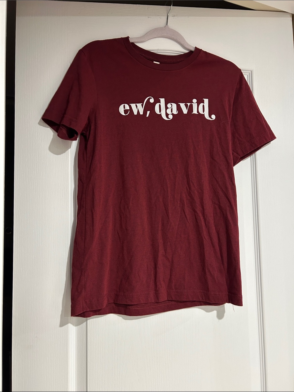 Bella Canvas Burgundy Graphic Tee with White Print